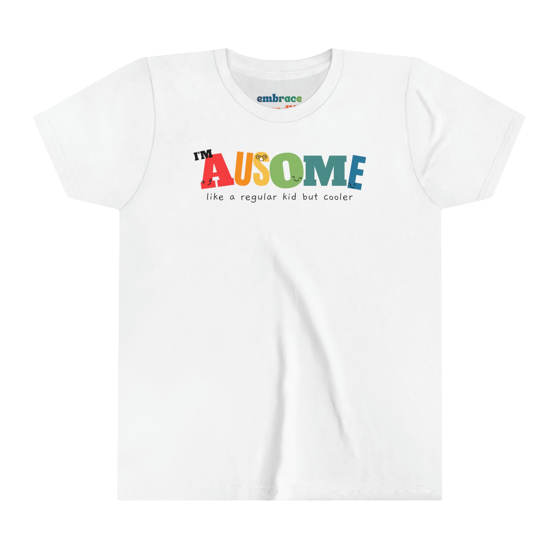 Ausome Kid Autism Acceptance Shirt - Inclusivity Diversity Tshirt for Kids - Spectrum Acceptance - Embrace Your Diff