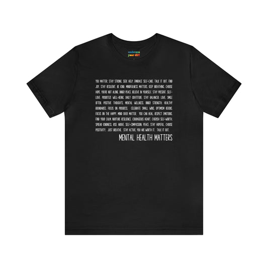Unisex T-shirt for Mental Health Acceptance - Adult Inclusivity Matters - Diversity Acceptance Shirt for Adults - Embrace Your Diff