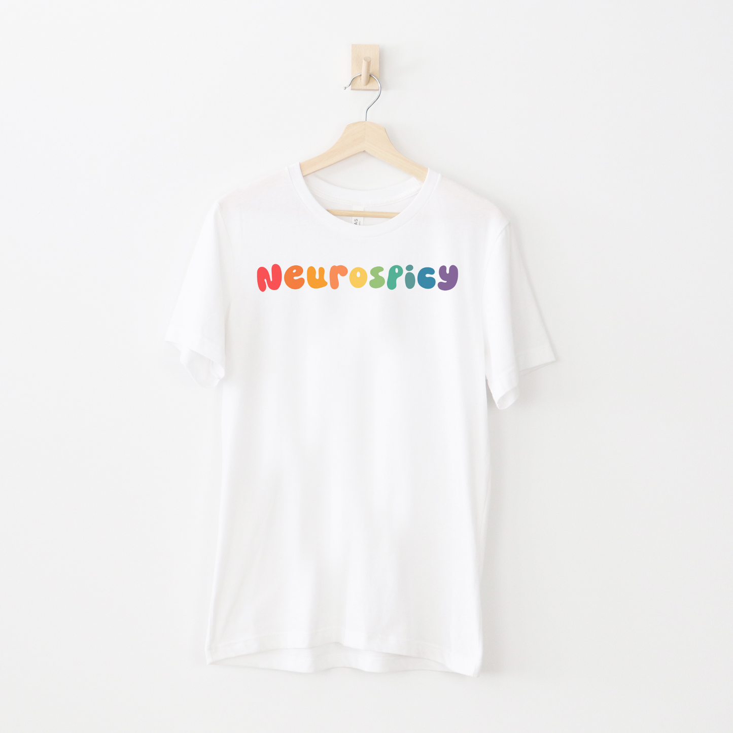 Celebrate Neurodiversity T-Shirt - Neurospicy Rainbow - Embrace Your Diff