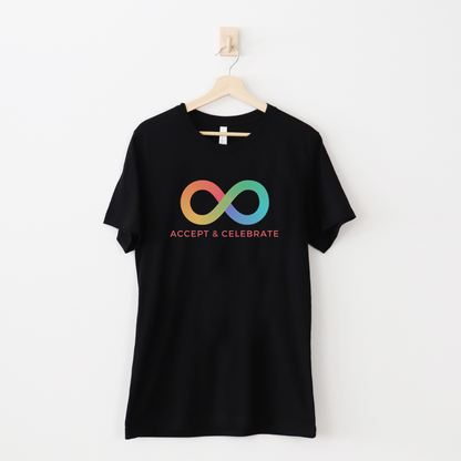 Autism Acceptance Infinity Loop Adult Shirt - Embrace Your Diff