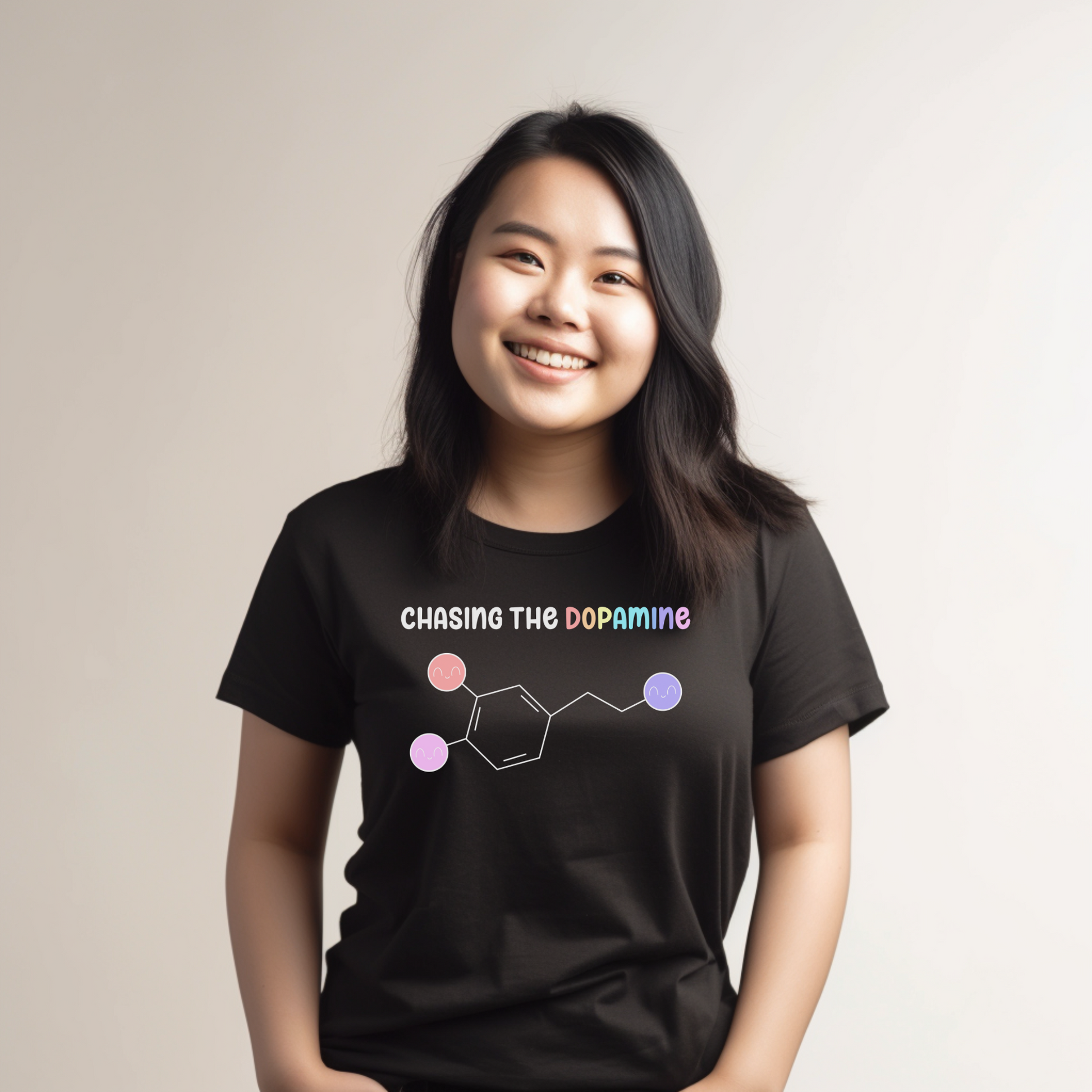 Cute ADHD Chasing The Dopamine T-Shirt - Pastel - Embrace Your Diff