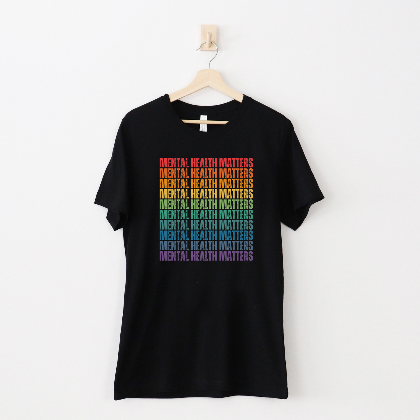 Rainbow Mental Health Matters Adult Unisex Tshirt - Embrace Your Diff