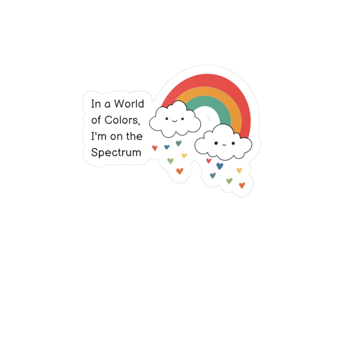 Autism Rainbow Vinyl Sticker - Water Bottle Sticker - Neurodiversity Sticker - Embrace Your Diff