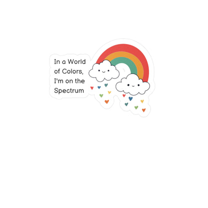 Autism Rainbow Vinyl Sticker - Water Bottle Sticker - Neurodiversity Sticker - Embrace Your Diff