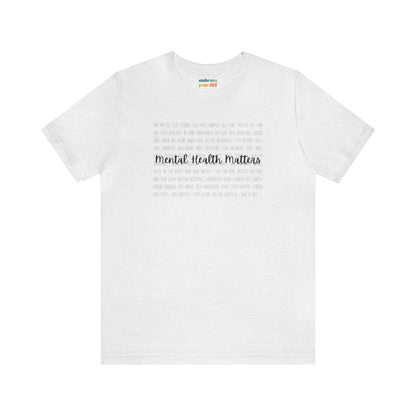 Unisex T-shirt for Mental Health Acceptance - Adult Inclusivity Matters - Diversity Acceptance Shirt for Adults - Embrace Your Diff