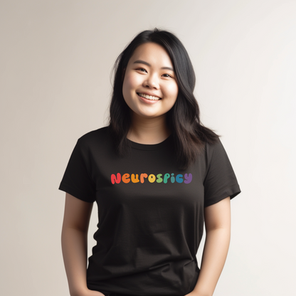 Celebrate Neurodiversity T-Shirt - Neurospicy Rainbow - Embrace Your Diff