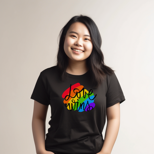 LGBT+ Pride T-Shirt - Love Wins T-Shirt - Embrace Your Diff