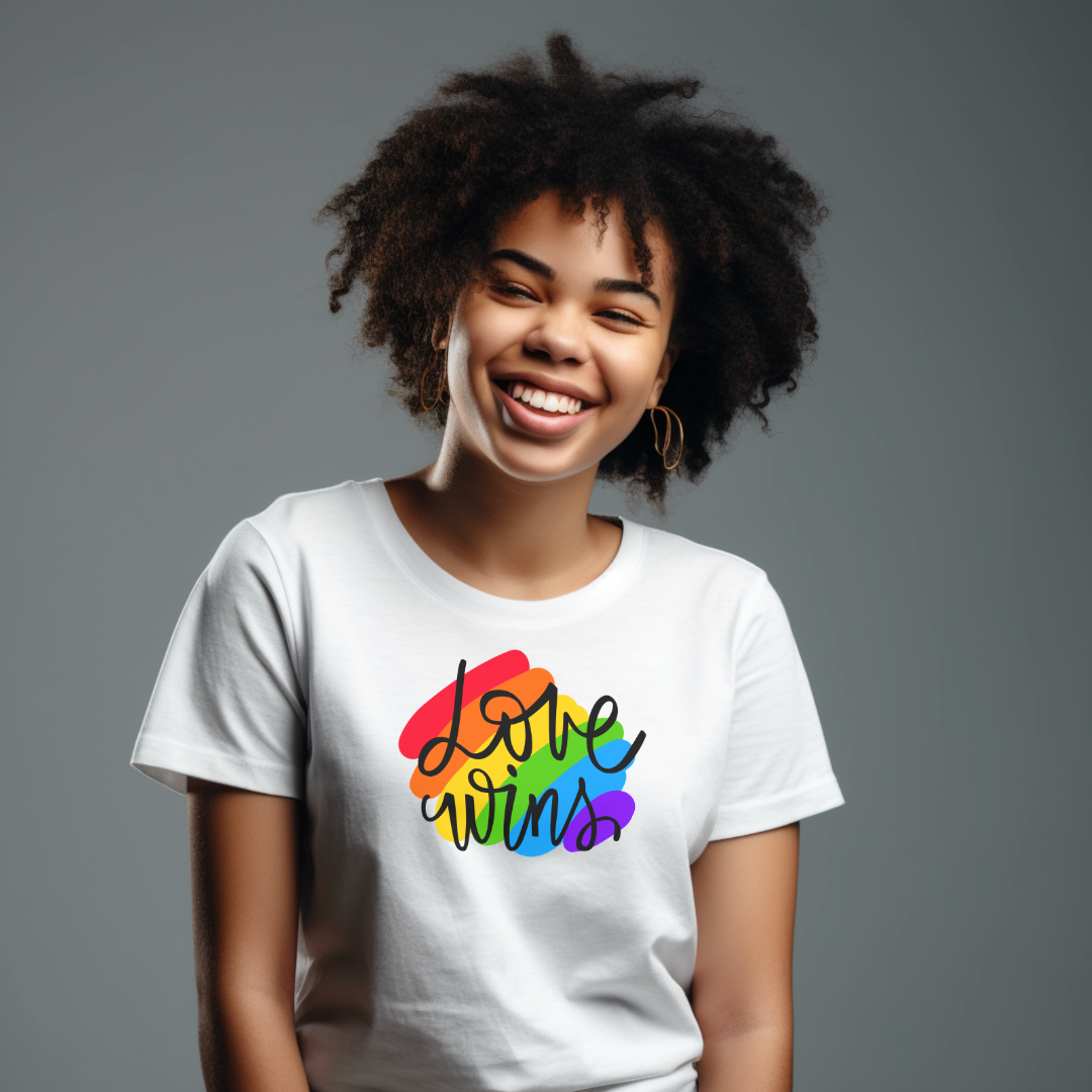 LGBT+ Pride T-Shirt - Love Wins T-Shirt - Embrace Your Diff