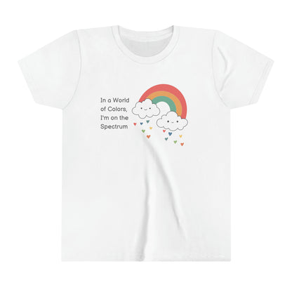 Autism Rainbow Kids Tshirt - Autism Acceptance Tee - Neurodiversity Shirt - Embrace Your Diff