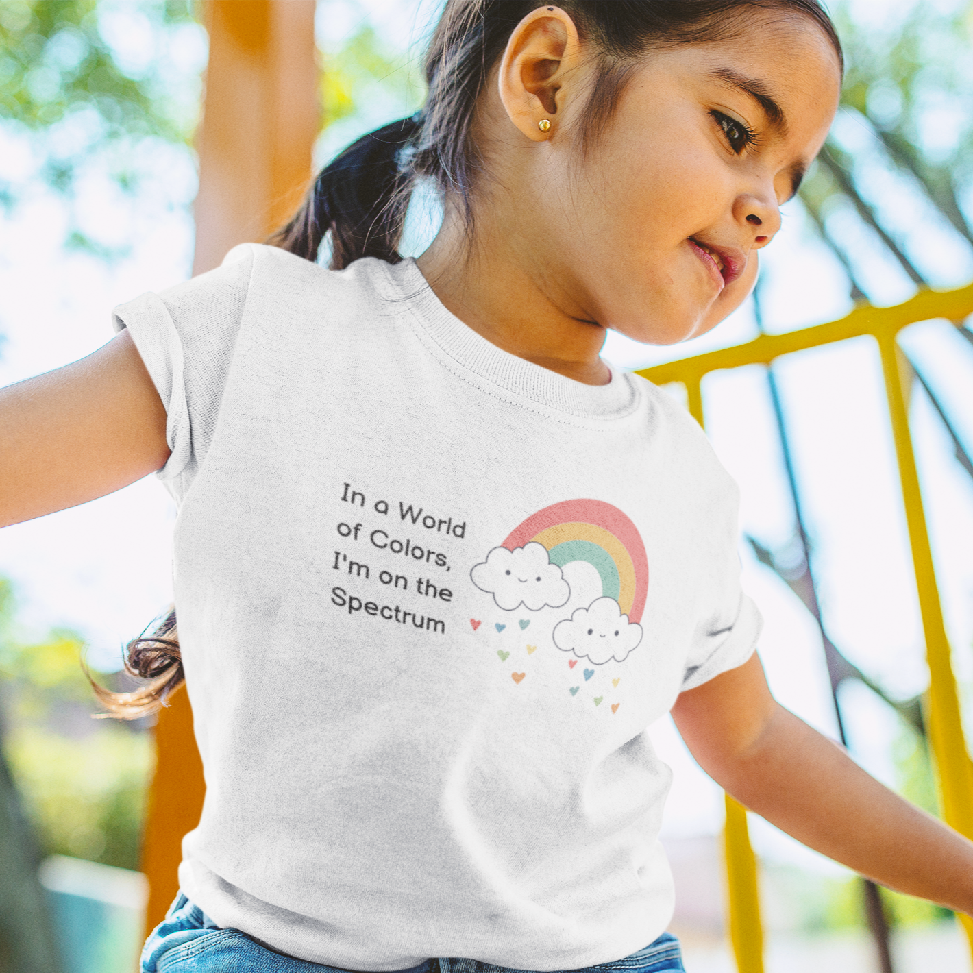 Autism Rainbow Kids Tshirt - Autism Acceptance Tee - Neurodiversity Shirt - Embrace Your Diff