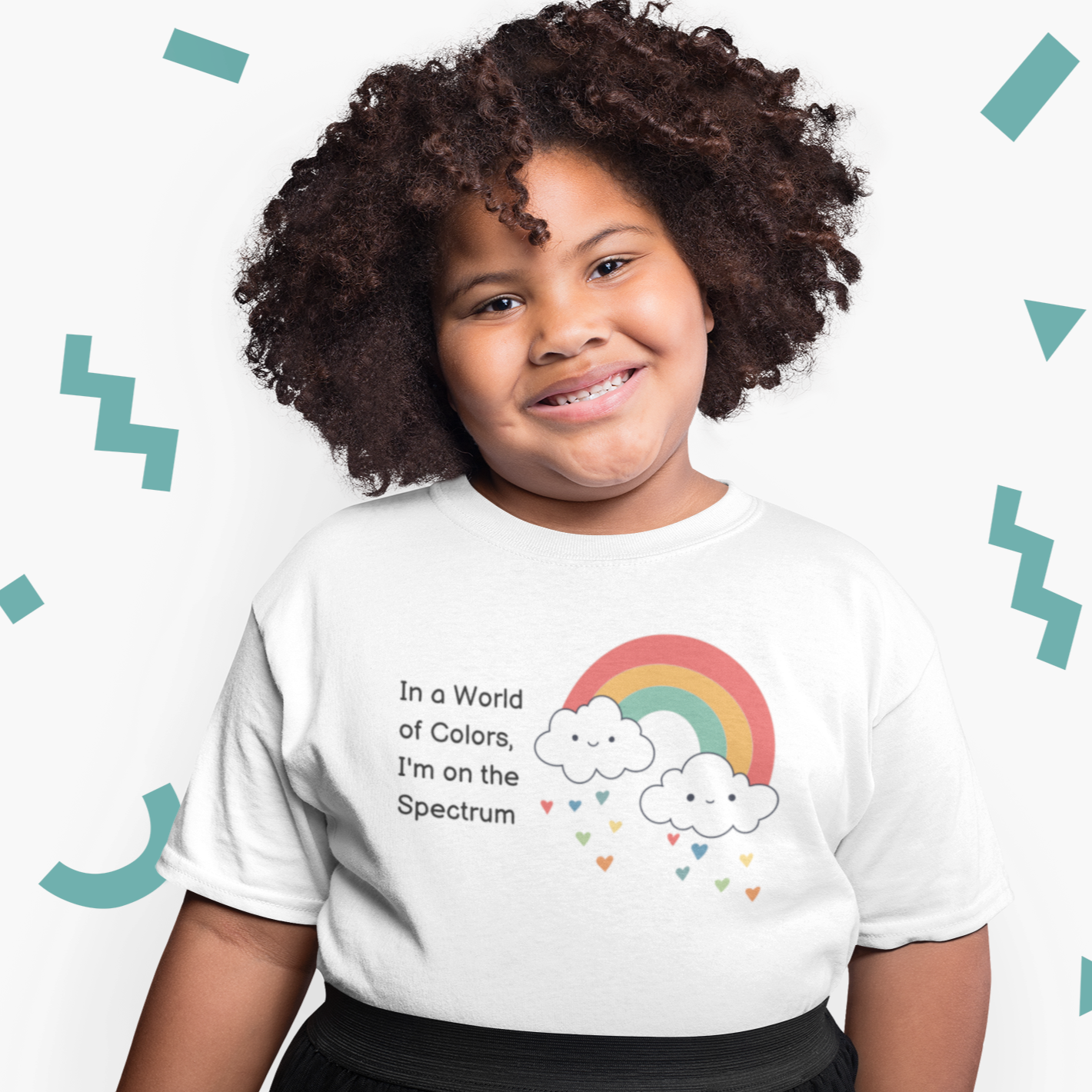 Autism Rainbow Kids Tshirt - Autism Acceptance Tee - Neurodiversity Shirt - Embrace Your Diff