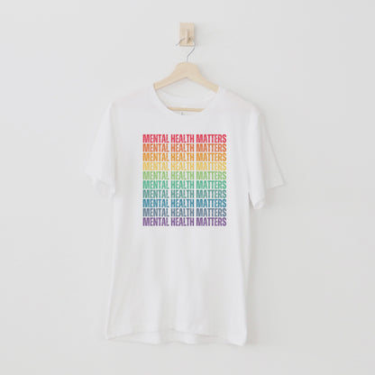 Rainbow Mental Health Matters Adult Unisex Tshirt