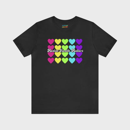 Retro Rainbow Hearts Unisex T-shirt