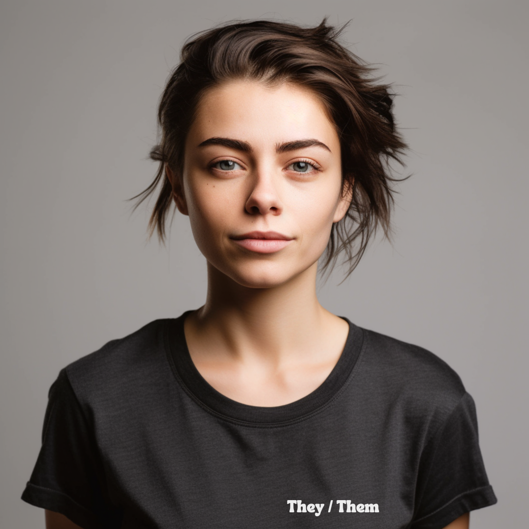 They/Them Pronoun T-Shirt - inclusivity T-Shirt - Cute Pride Shirt - Embrace Your Diff